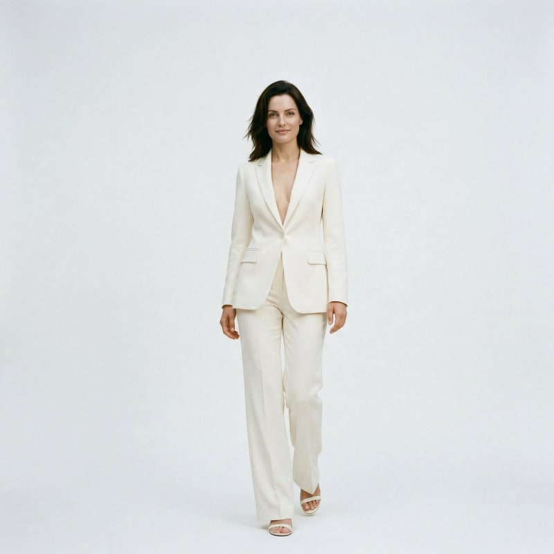 Women's Wide Leg Tailored Trouser Suit | Winnifred_1