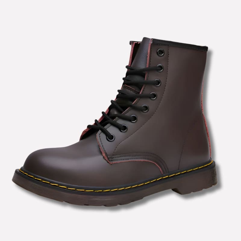 Women's Faux Leather Lace Up Ankle Boots | Vicky_1