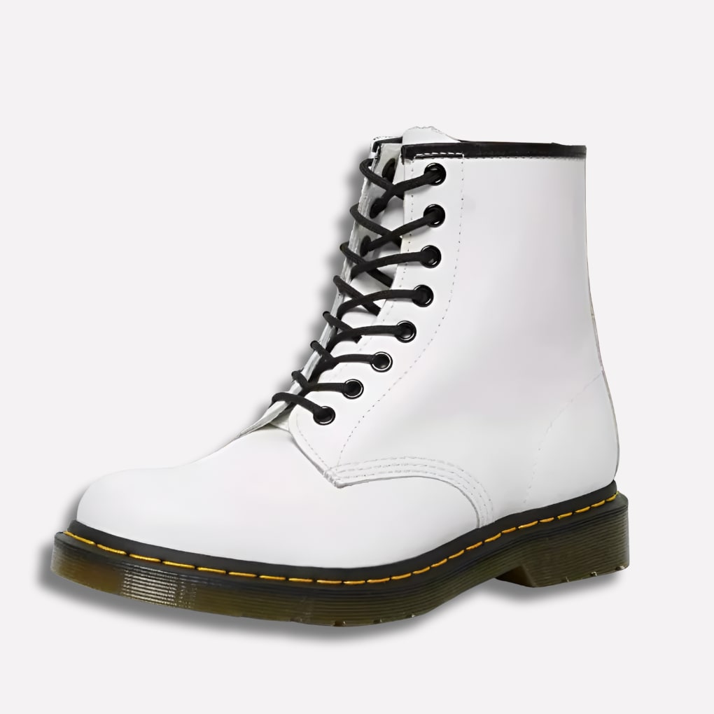 Women's Faux Leather Lace Up Ankle Boots | Vicky_4