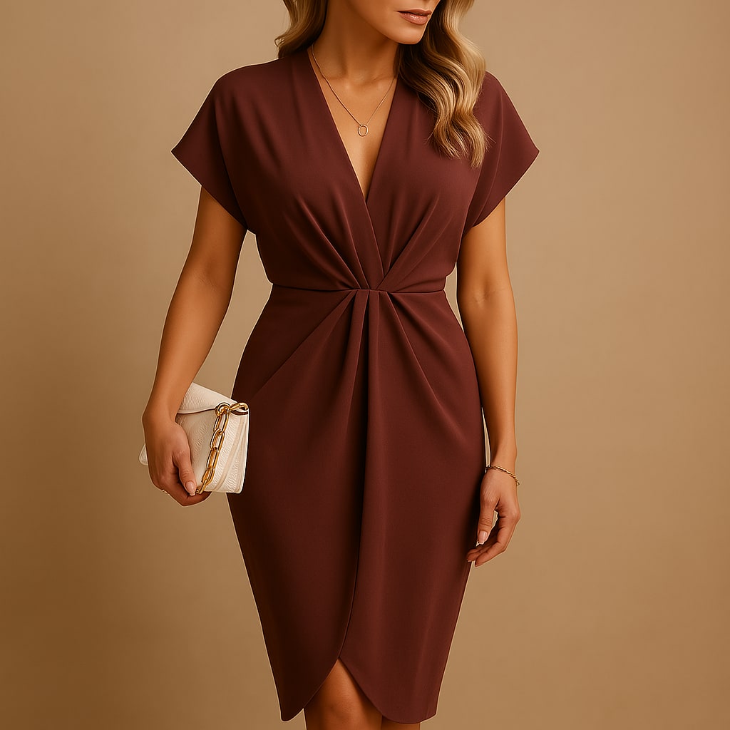 Women's V-Neck Wrap Midi Dress for Every Occasion | Scarlett Hayes_5