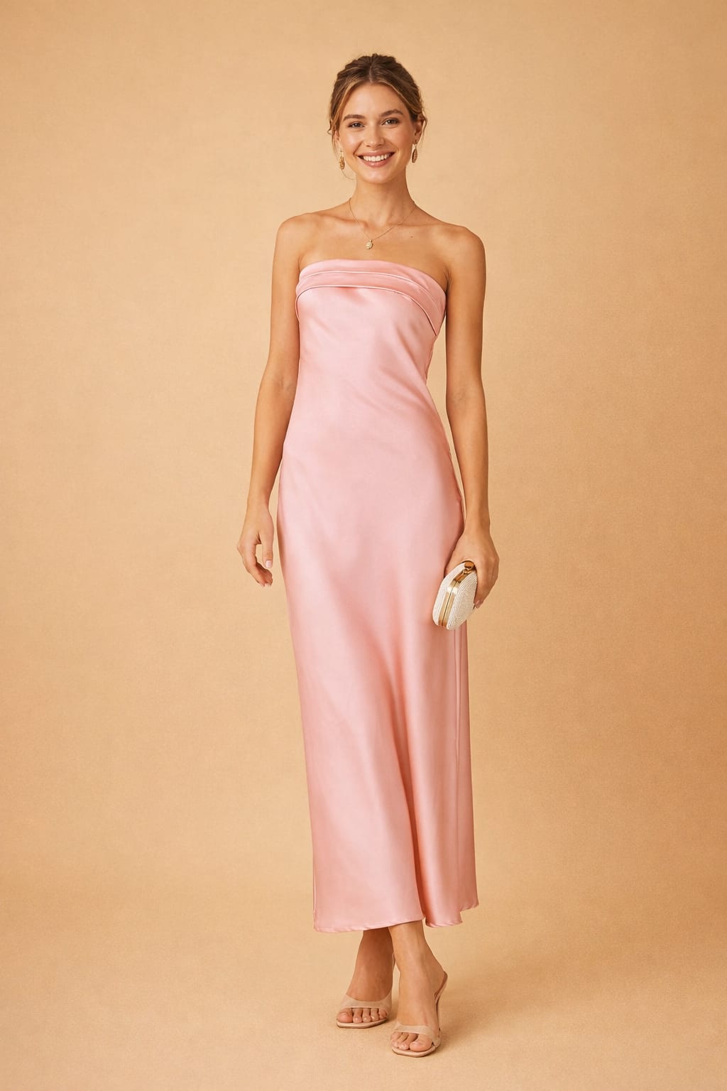 Women's Strapless Satin Maxi Homecoming Dress | Samantha Myers_5