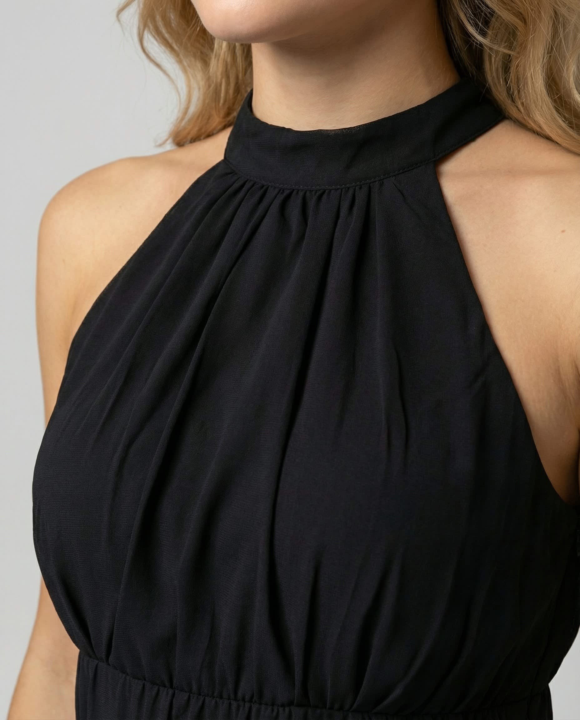 Women's Sleeveless Ruffle Hem Dress | Morgan Marshall_4