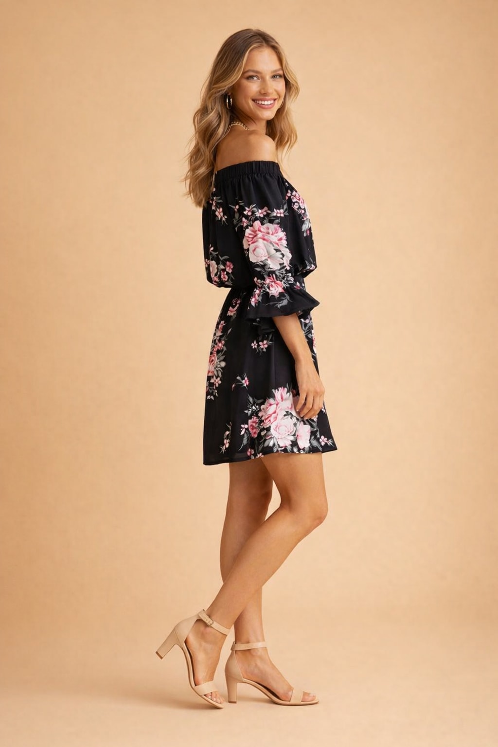 Women's Floral Off-Shoulder Ruffle Dress | Ruby Carter_7