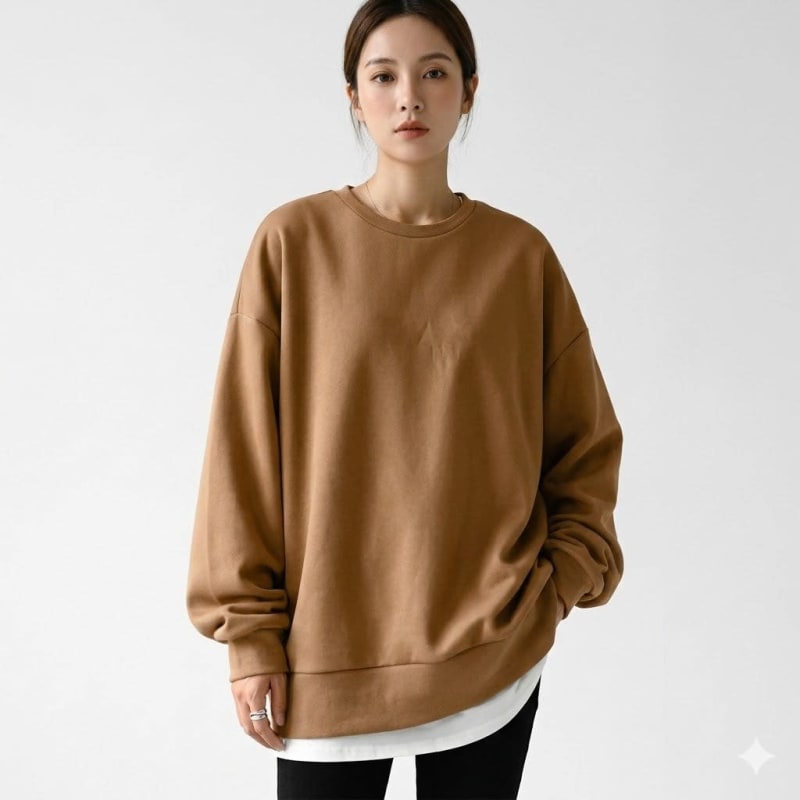 Women's Oversized Crew Neck Sweatshirt | Isobel_1