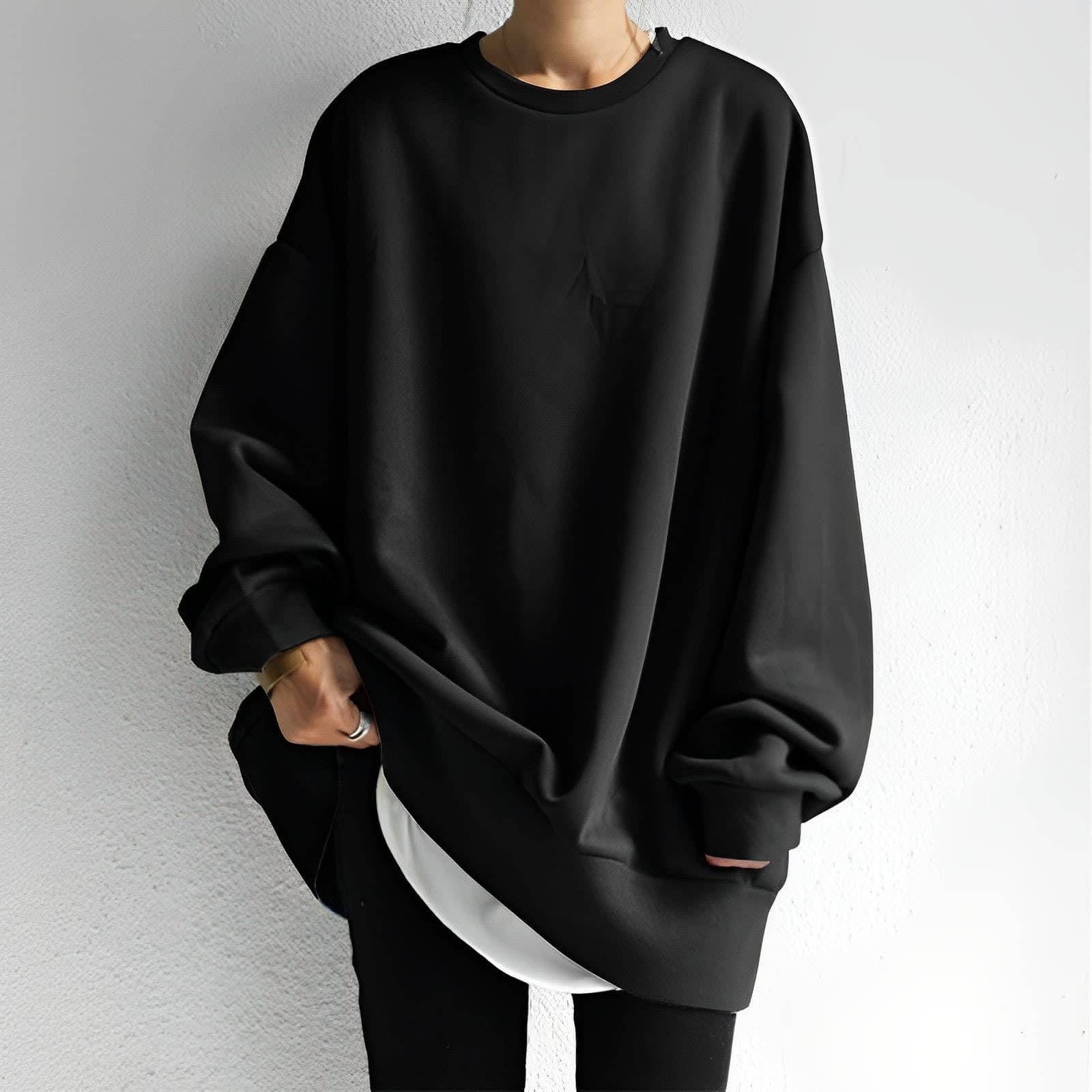 Women's Oversized Crew Neck Sweatshirt | Isobel_3
