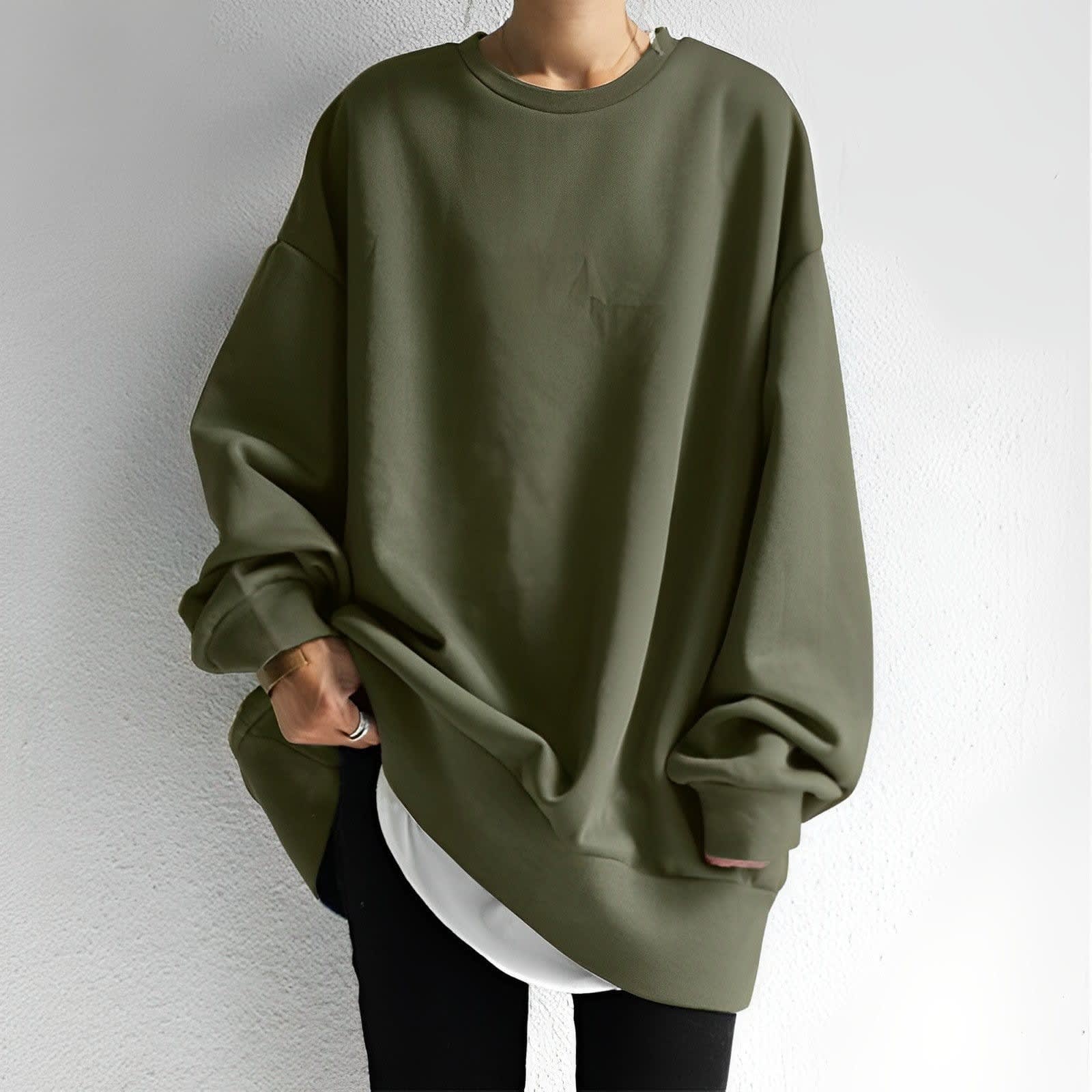 Women's Oversized Crew Neck Sweatshirt | Isobel_4