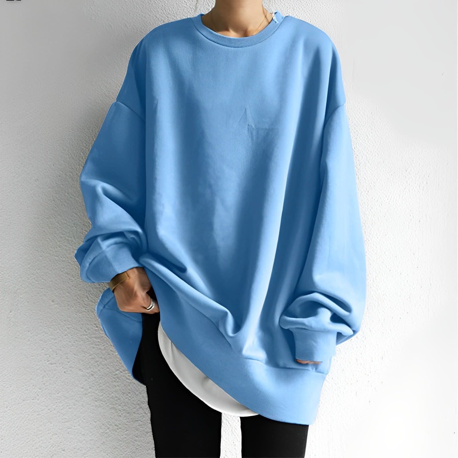Women's Oversized Crew Neck Sweatshirt | Isobel_6