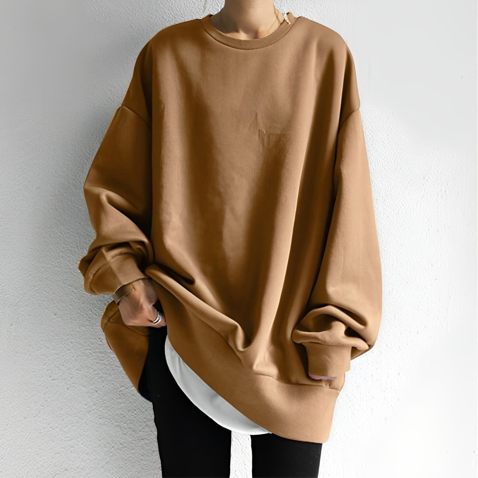 Women's Oversized Crew Neck Sweatshirt | Isobel_7