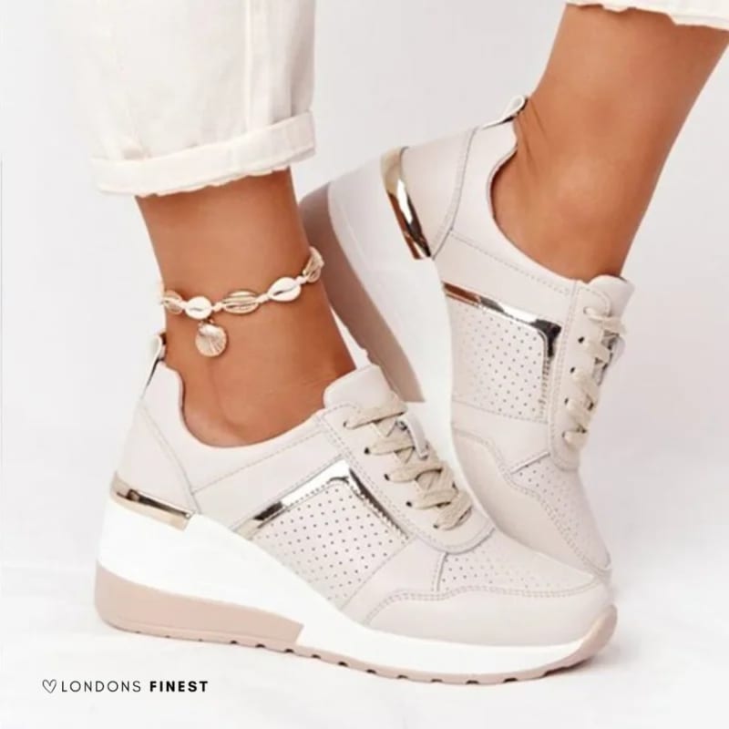 Women's Perforated Platform Trainers | Sibyl_1