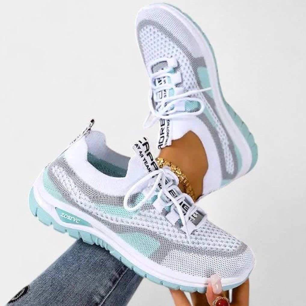 Women's Color Block Mesh Orthopedic Trainers | Gwenno_6