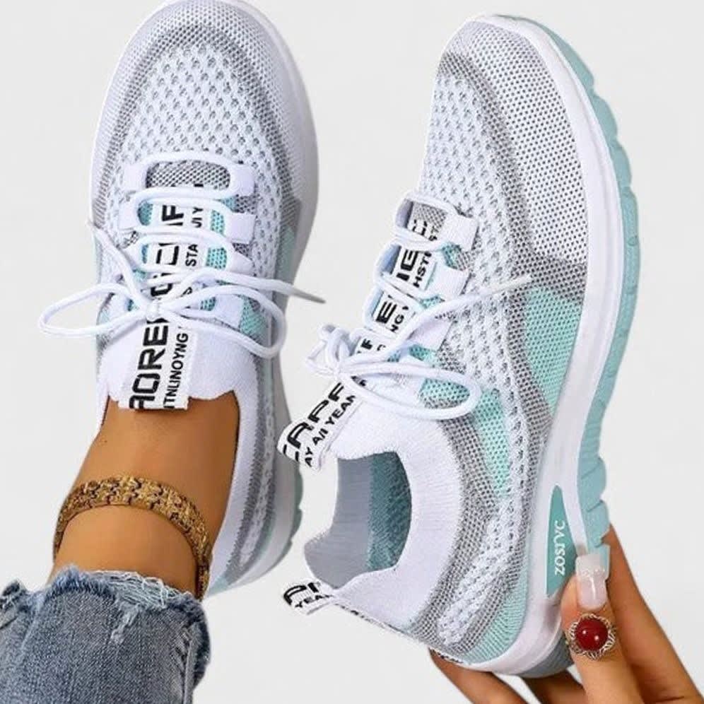Women's Color Block Mesh Orthopedic Trainers | Gwenno_8