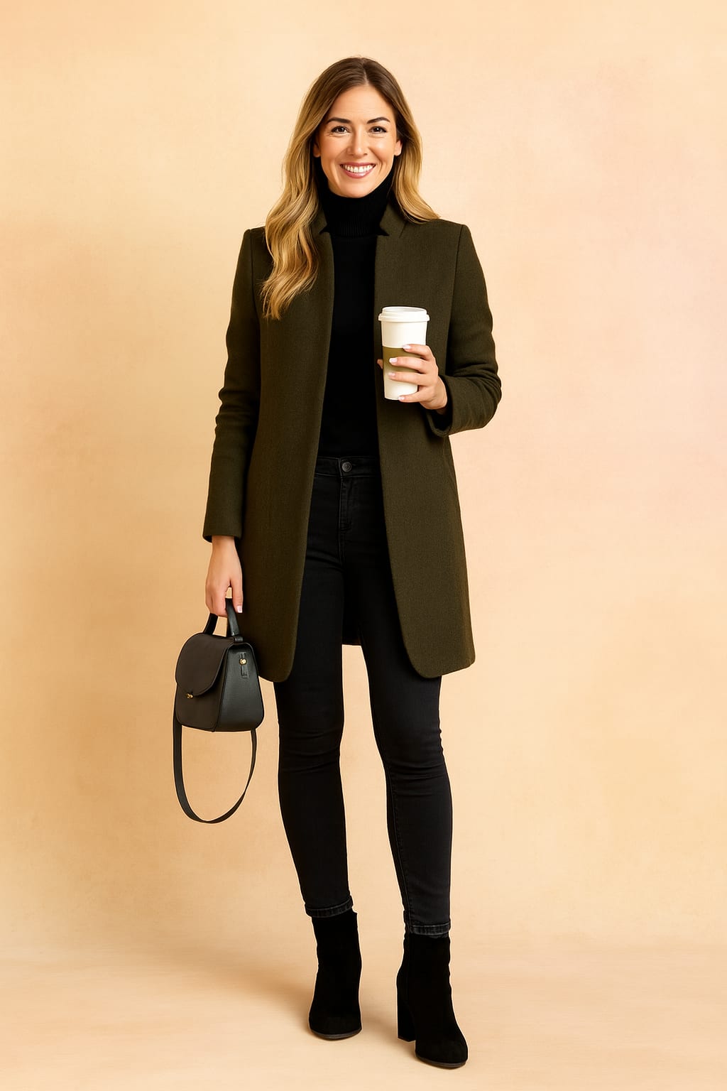 Women's Collarless Longline Coat | Rosaleen_5