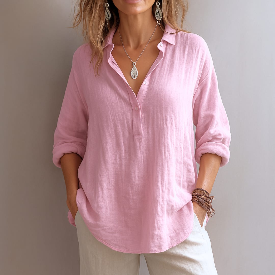 Women's Linen Relaxed Fit Shirt | Ernestine_3
