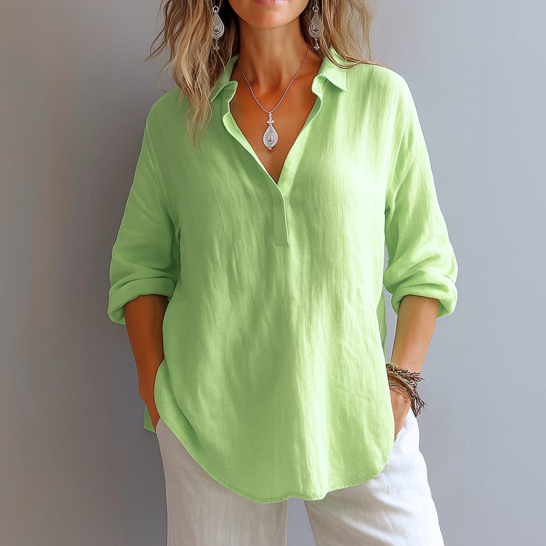 Women's Linen Relaxed Fit Shirt | Ernestine_5