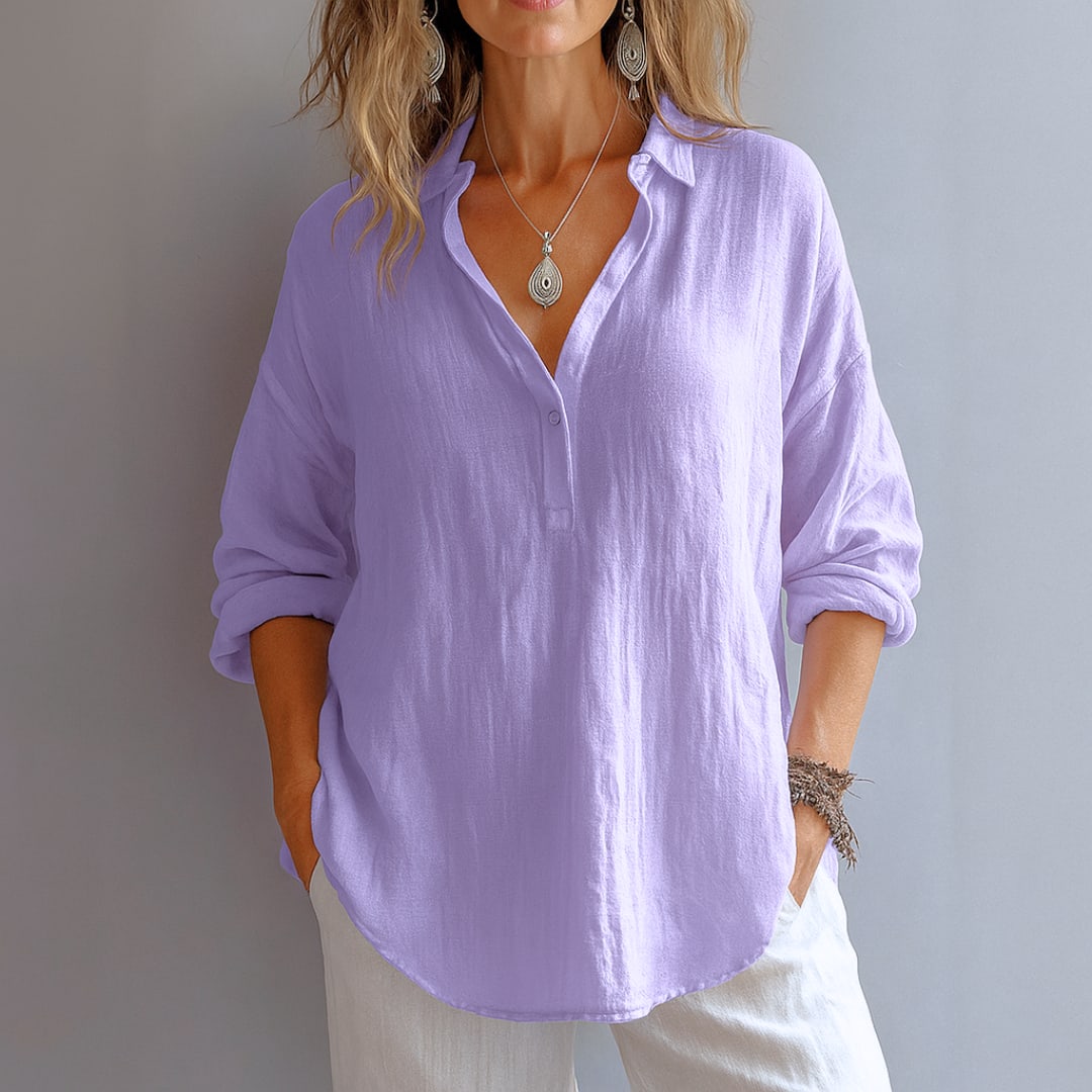 Women's Linen Relaxed Fit Shirt | Ernestine_6