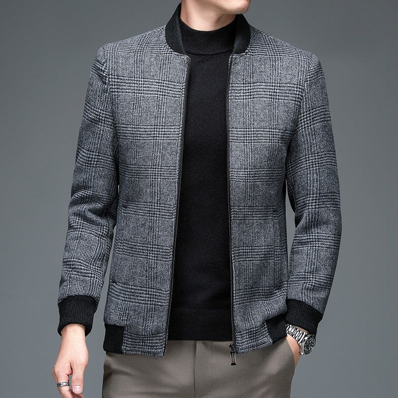 Men's Checked Wool Bomber Jacket | Wynn_2