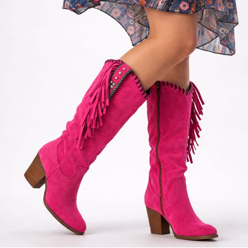 Women's Western Fringe Orthopedic Boots | Maria_5