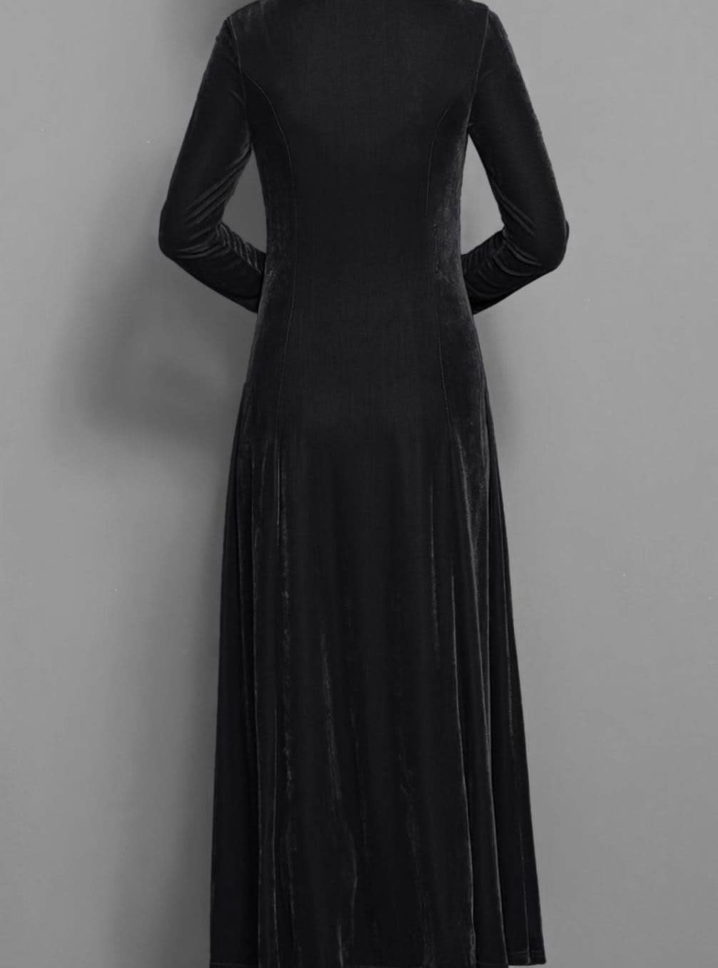 Women's Velvet A-Line Maxi Party Dress | Kirsty_7