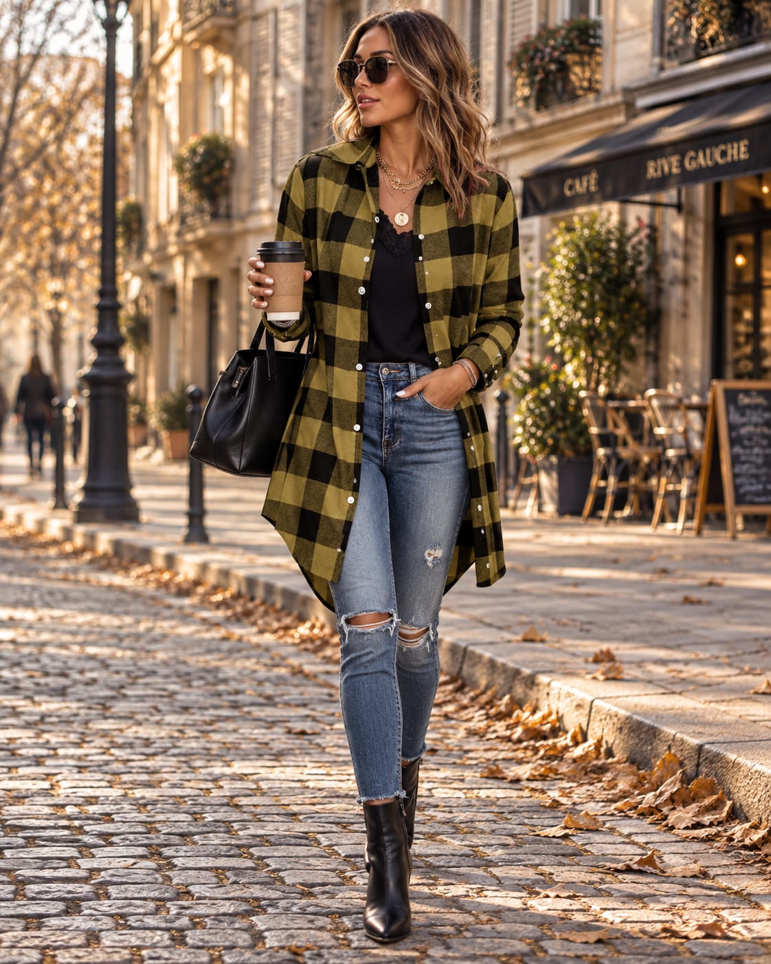 Women's Checked Oversized Shacket | Louisa_2