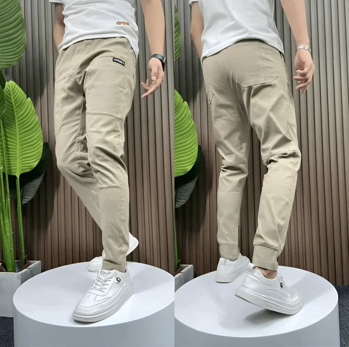 Men's Tapered Stretch Cargo Trousers | Farquhar_2