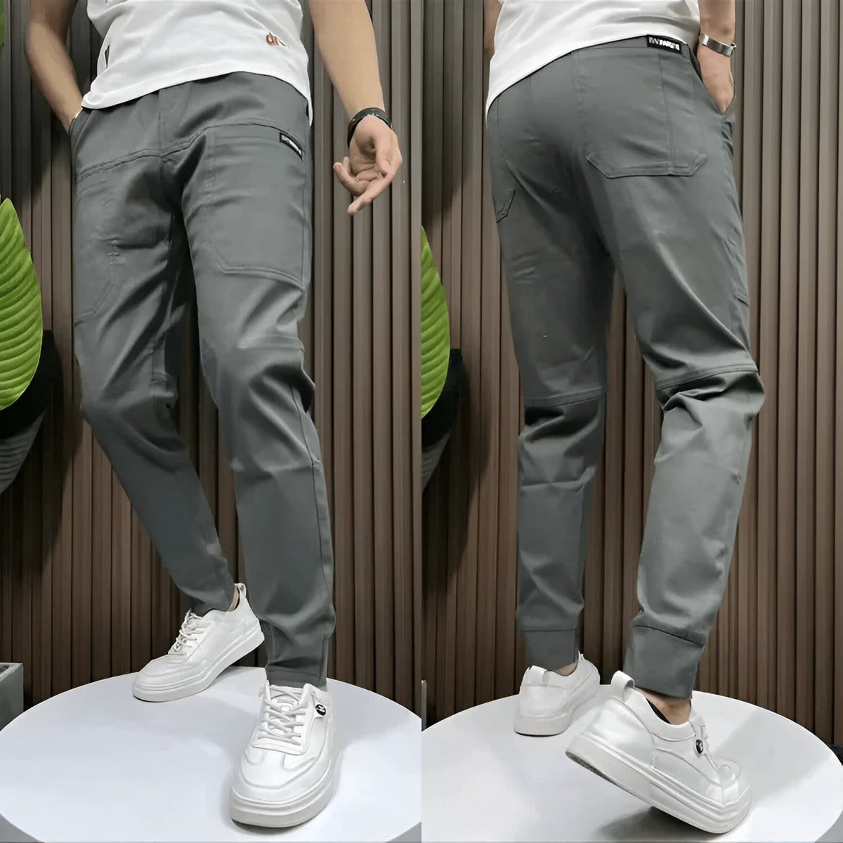 Men's Tapered Stretch Cargo Trousers | Farquhar_3