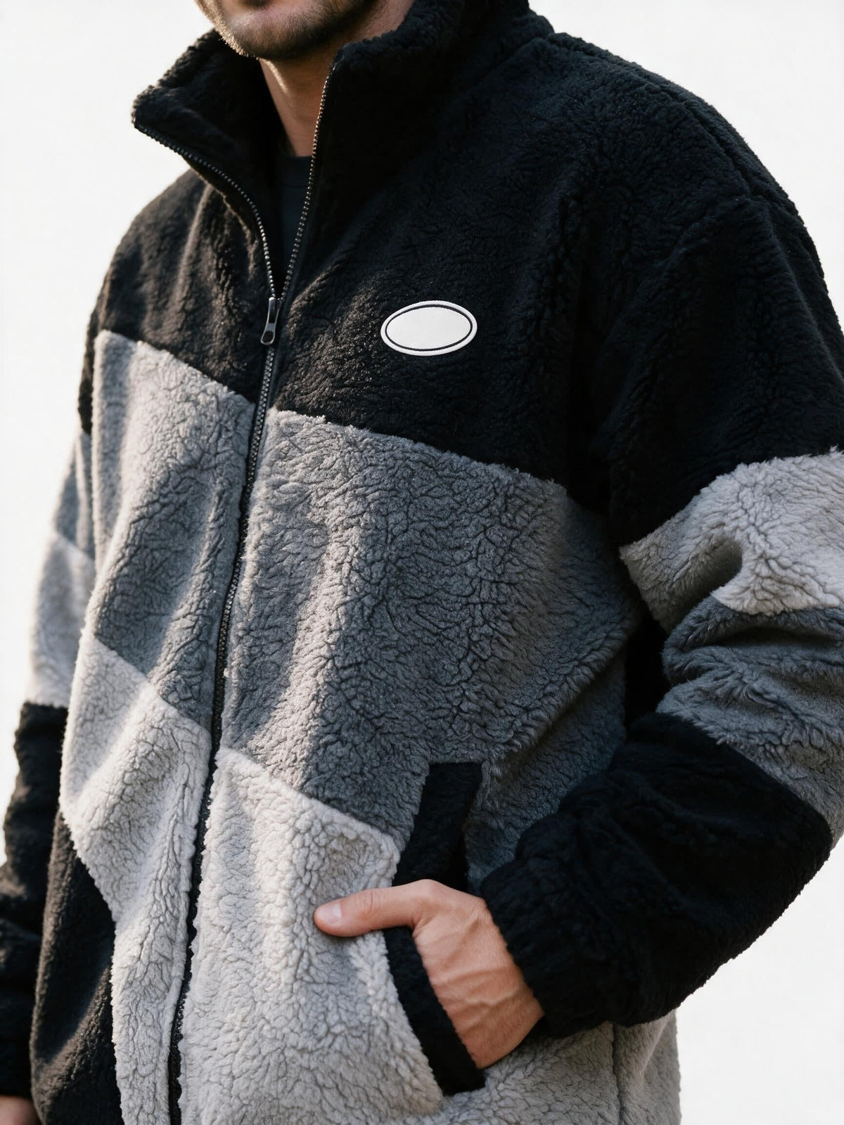 Men's Oversized Sherpa Fleece Jacket | Bernard_7