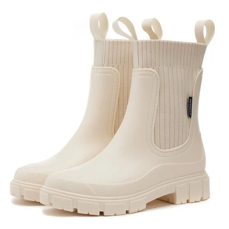 Women's Waterproof Lug Sole Chelsea Boots | Morva_5