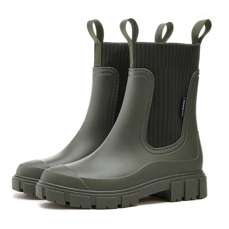 Women's Waterproof Lug Sole Chelsea Boots | Morva_7