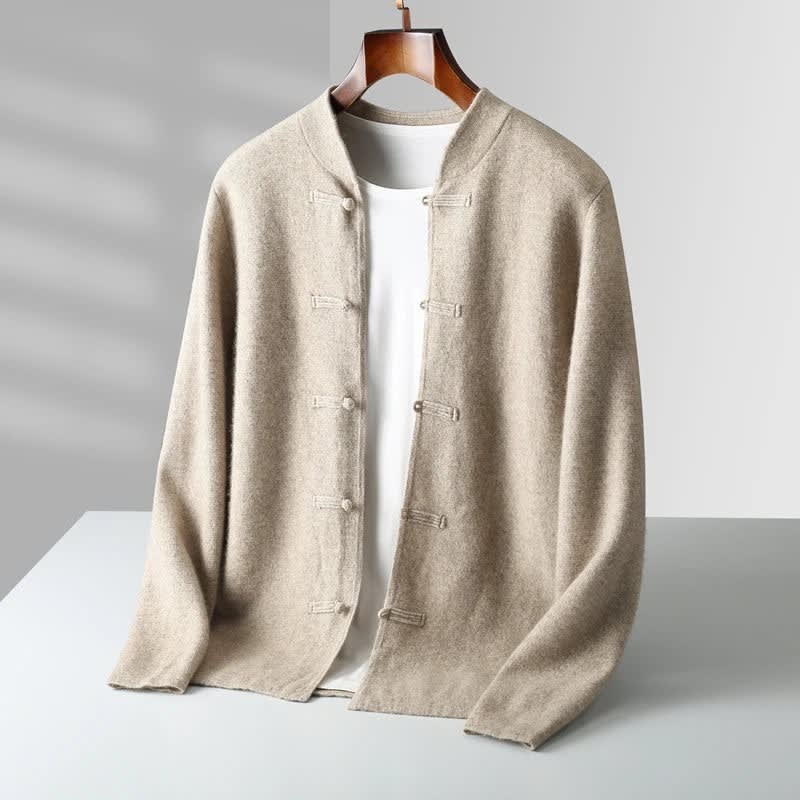 Men's Merino Wool Button Front Cardigan | Neil_1
