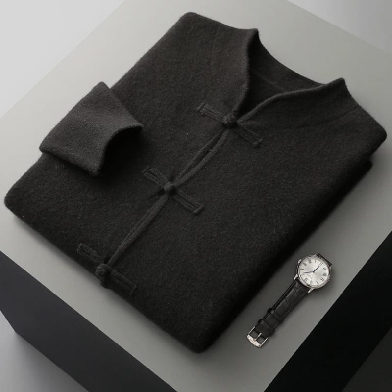 Men's Merino Wool Button Front Cardigan | Neil_10