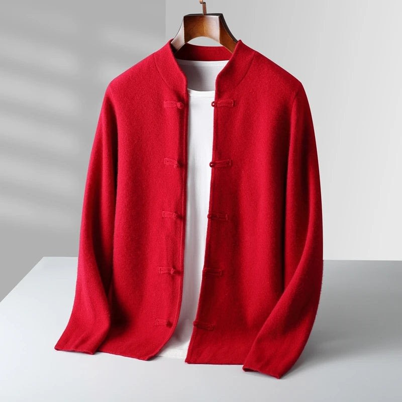 Men's Merino Wool Button Front Cardigan | Neil_4