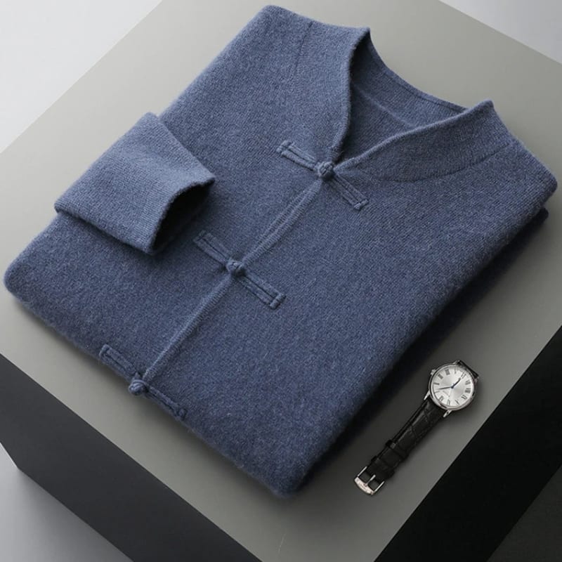 Men's Merino Wool Button Front Cardigan | Neil_7