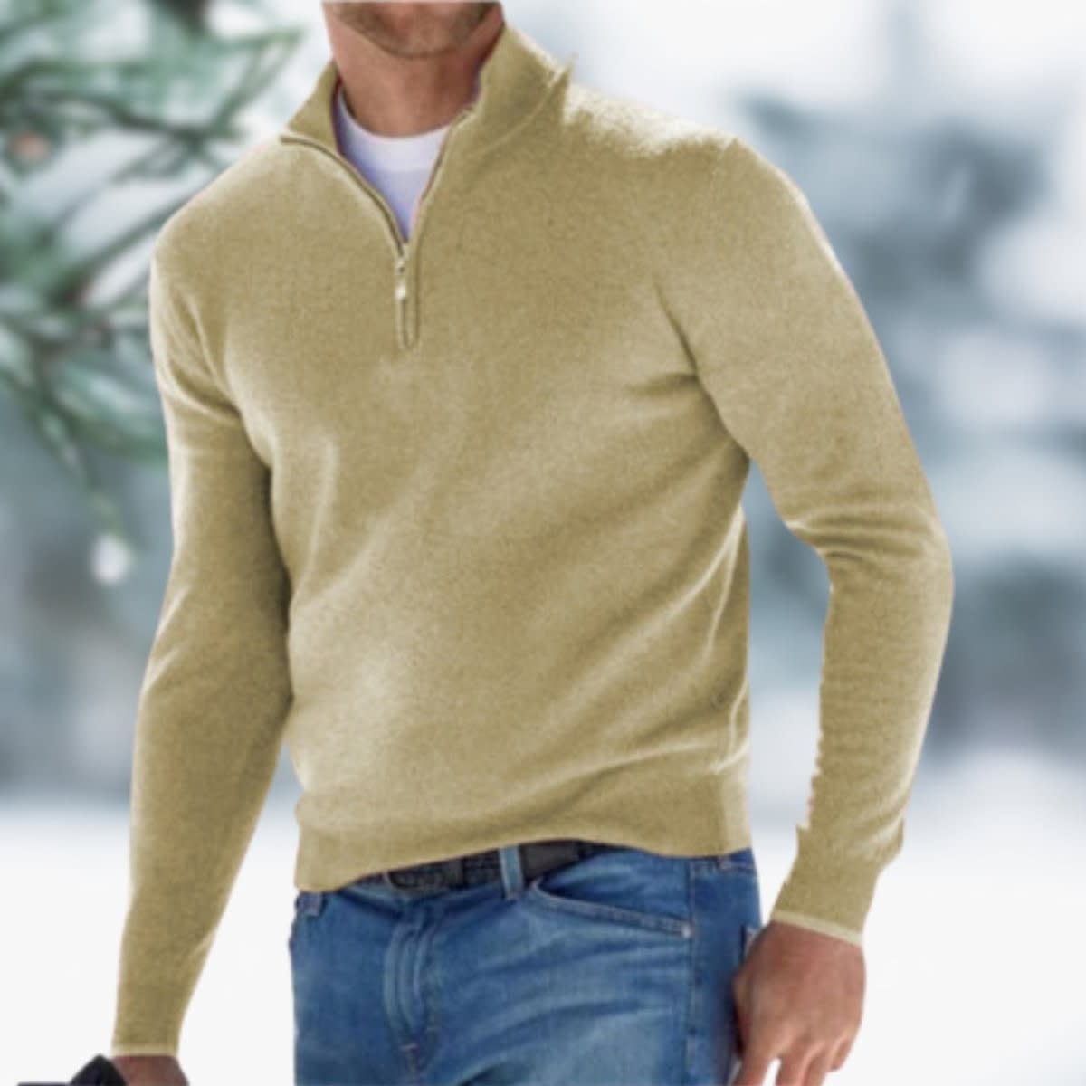 Men's Fine Knit Quarter Zip Jumper | Rowan_8