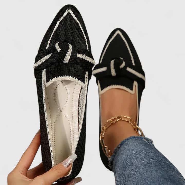 Women's Pointed Toe Knot Orthopedic Loafers | Jacinta_4