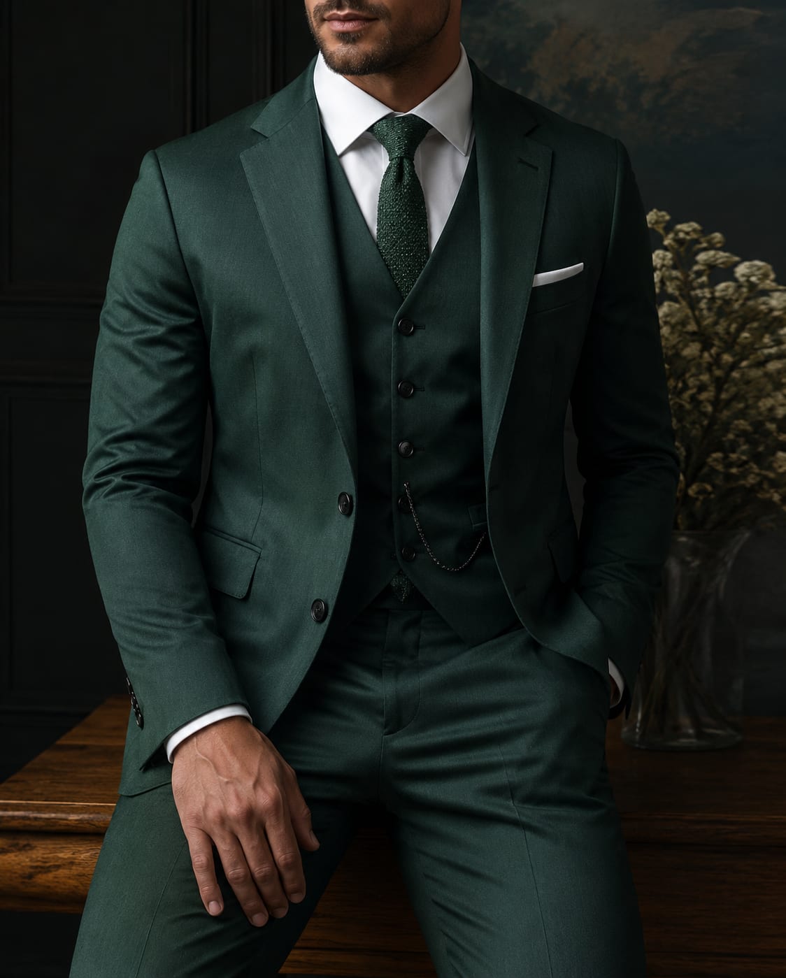 Men's Slim Fit Three Piece Suit | Eamon_12