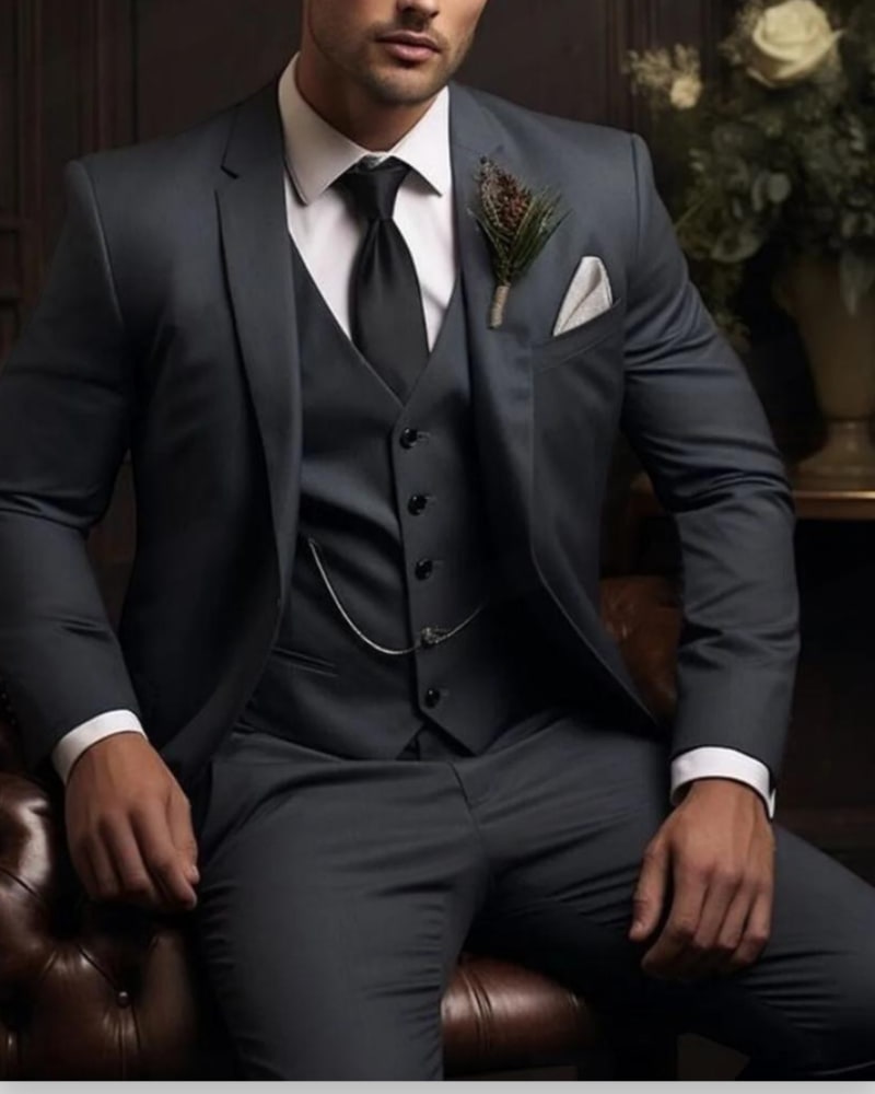 Men's Slim Fit Three Piece Suit | Eamon_2