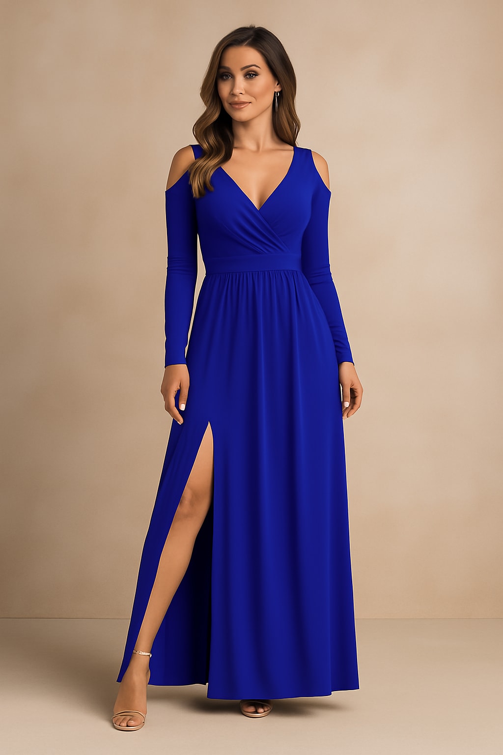 Women's V-Neck Wedding Guest Maxi Dress | Alexis Nelson_4