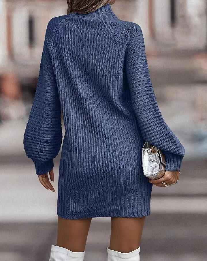 Women's Ribbed Knit Jumper Dress | Bianca_11