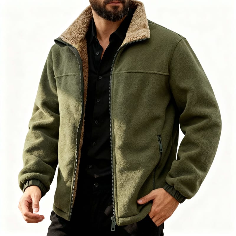 Men's Sherpa Lined Fleece Jacket | Brendan_1