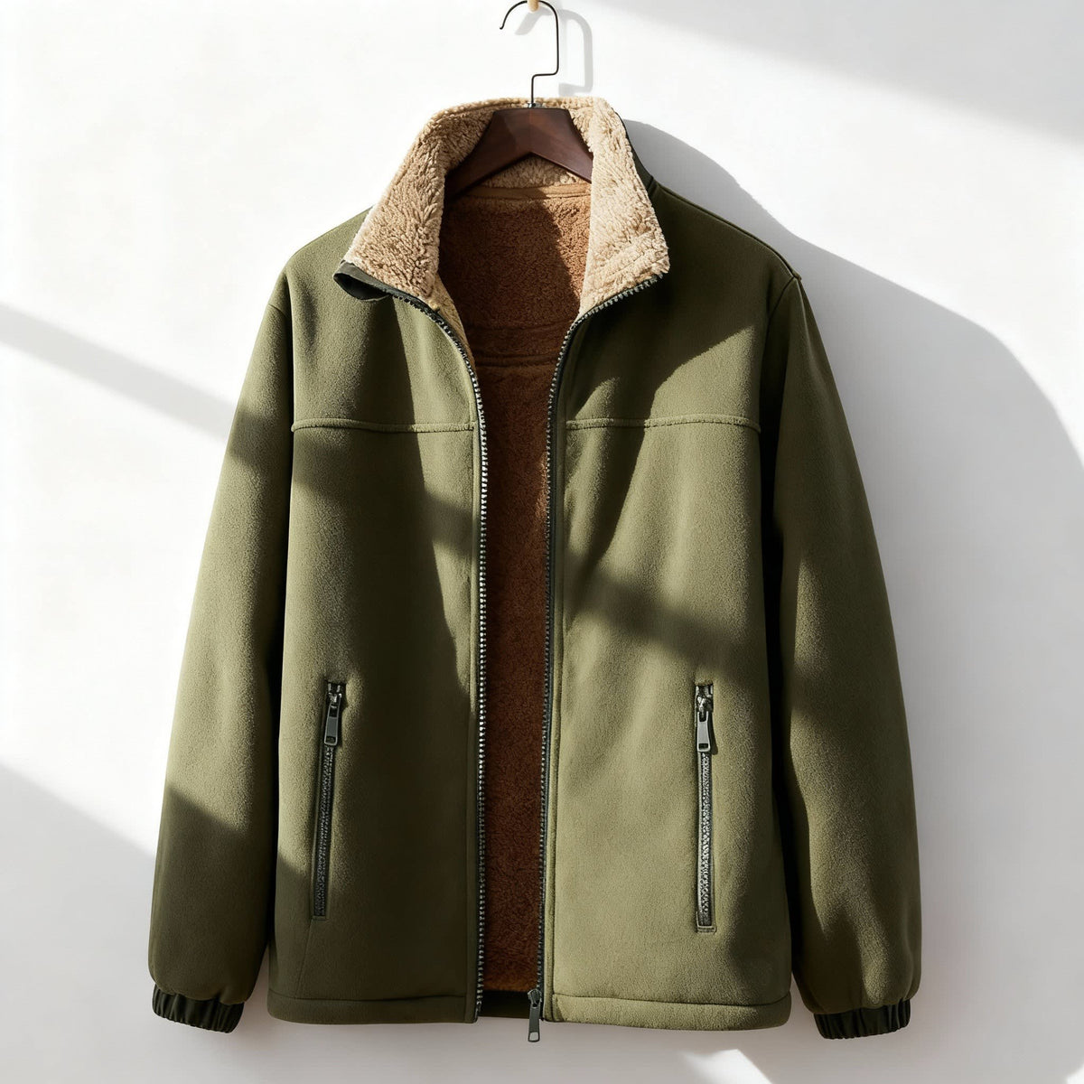 Men's Sherpa Lined Fleece Jacket | Brendan_5