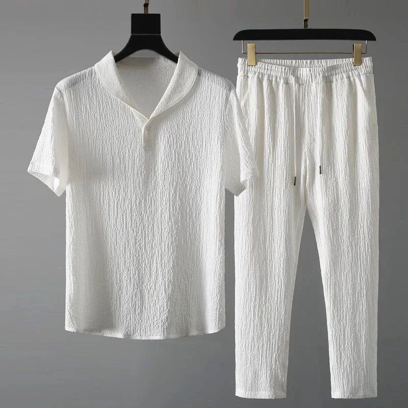Men’s Breathable Shirt and Trouser Set | Alec