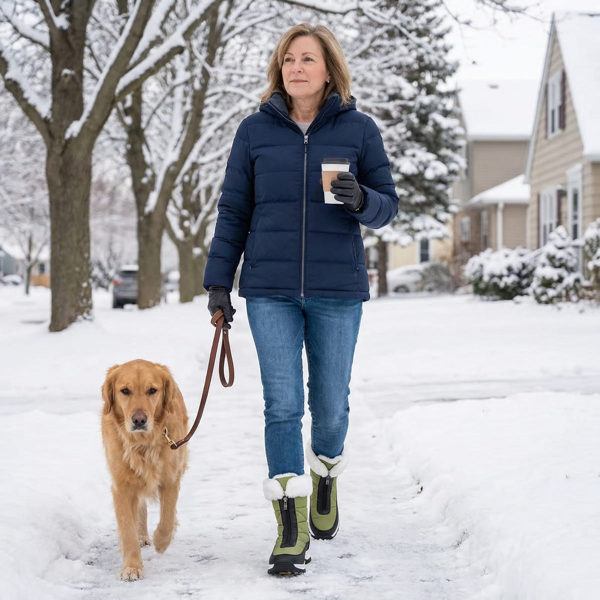 Women's Waterproof Fur Lined Winter Boots | Jane_4