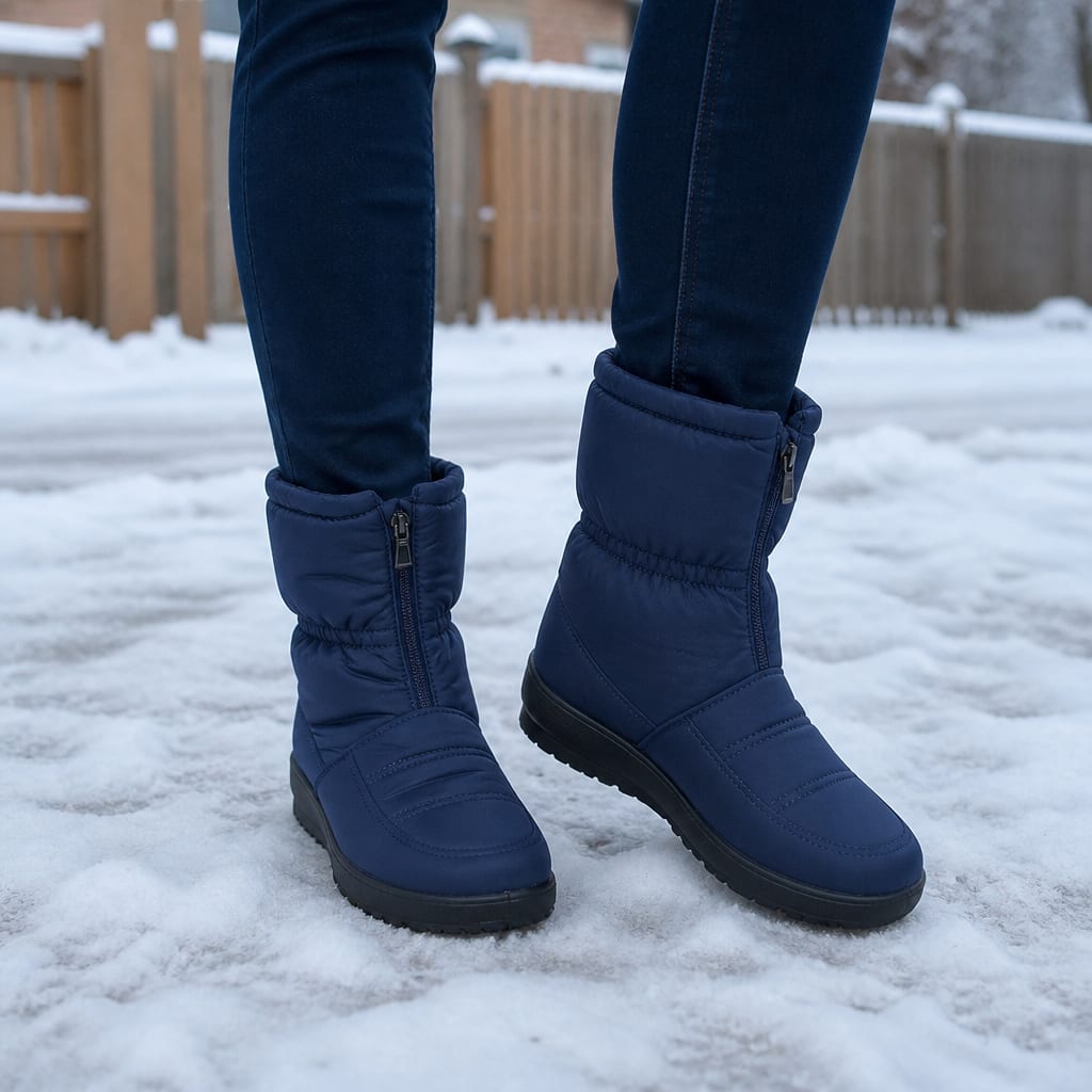 Women's Quilted Zip Up Snow Boots | Maeve_11