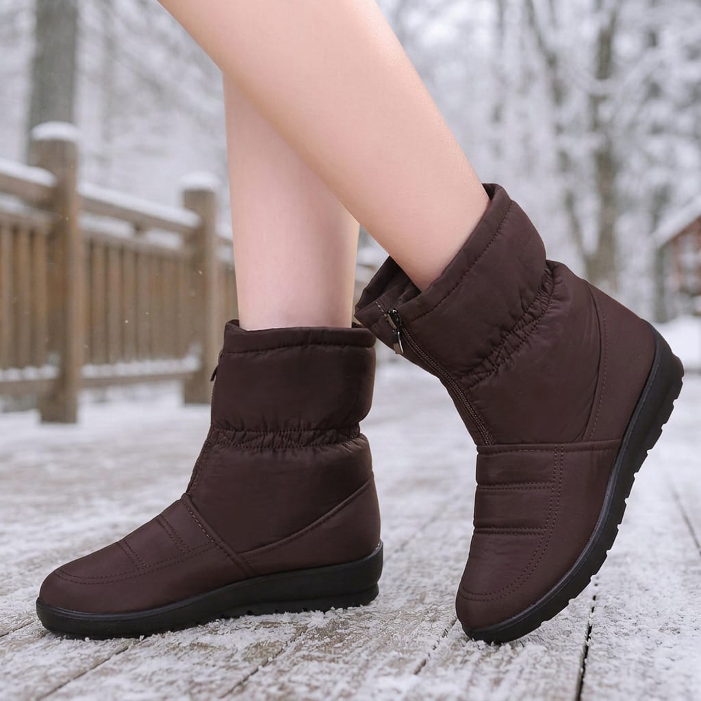 Women's Quilted Zip Up Snow Boots | Maeve_13
