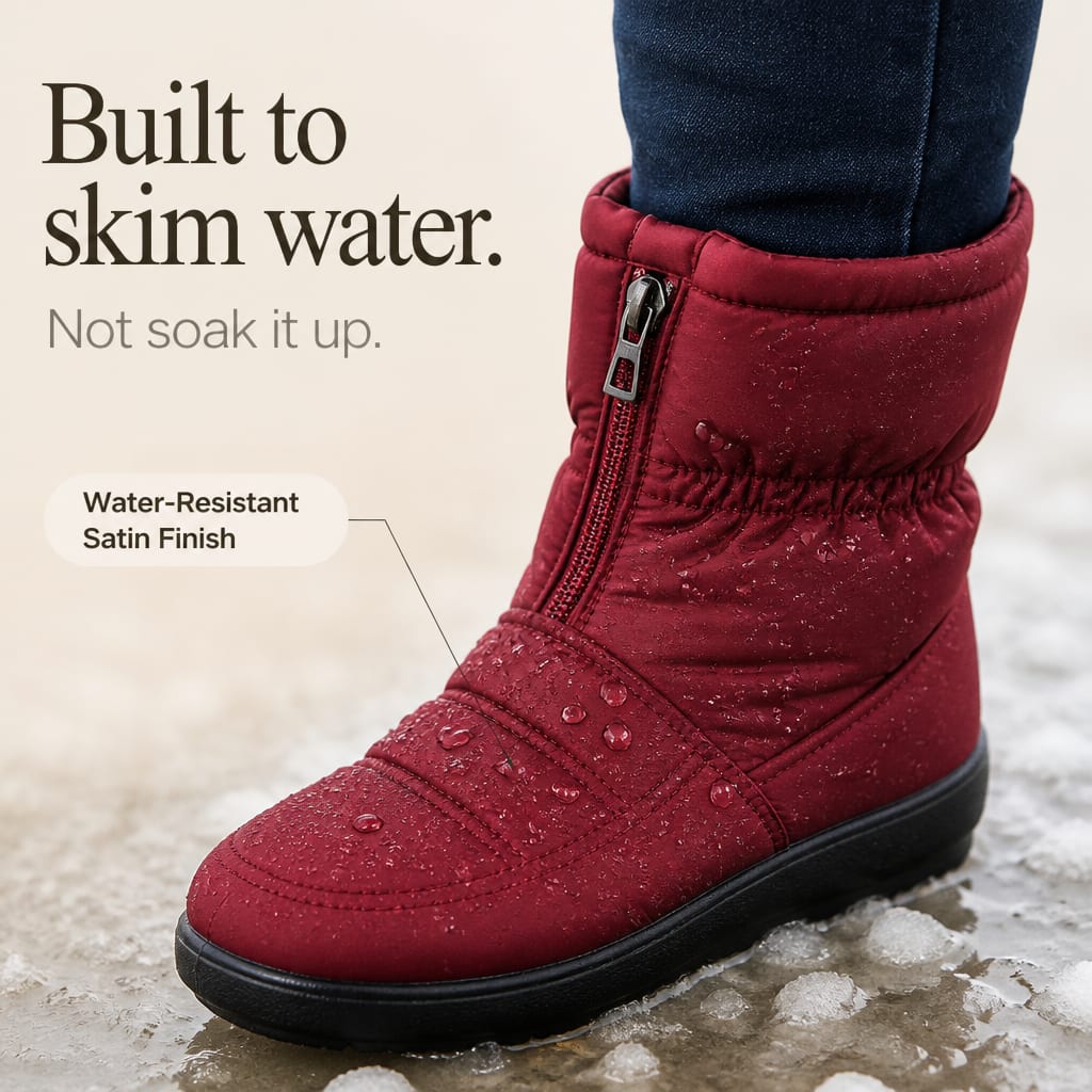 Women's Quilted Zip Up Snow Boots | Maeve_4