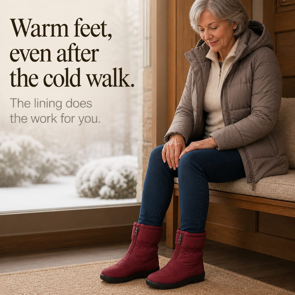 Women's Quilted Zip Up Snow Boots | Maeve_8