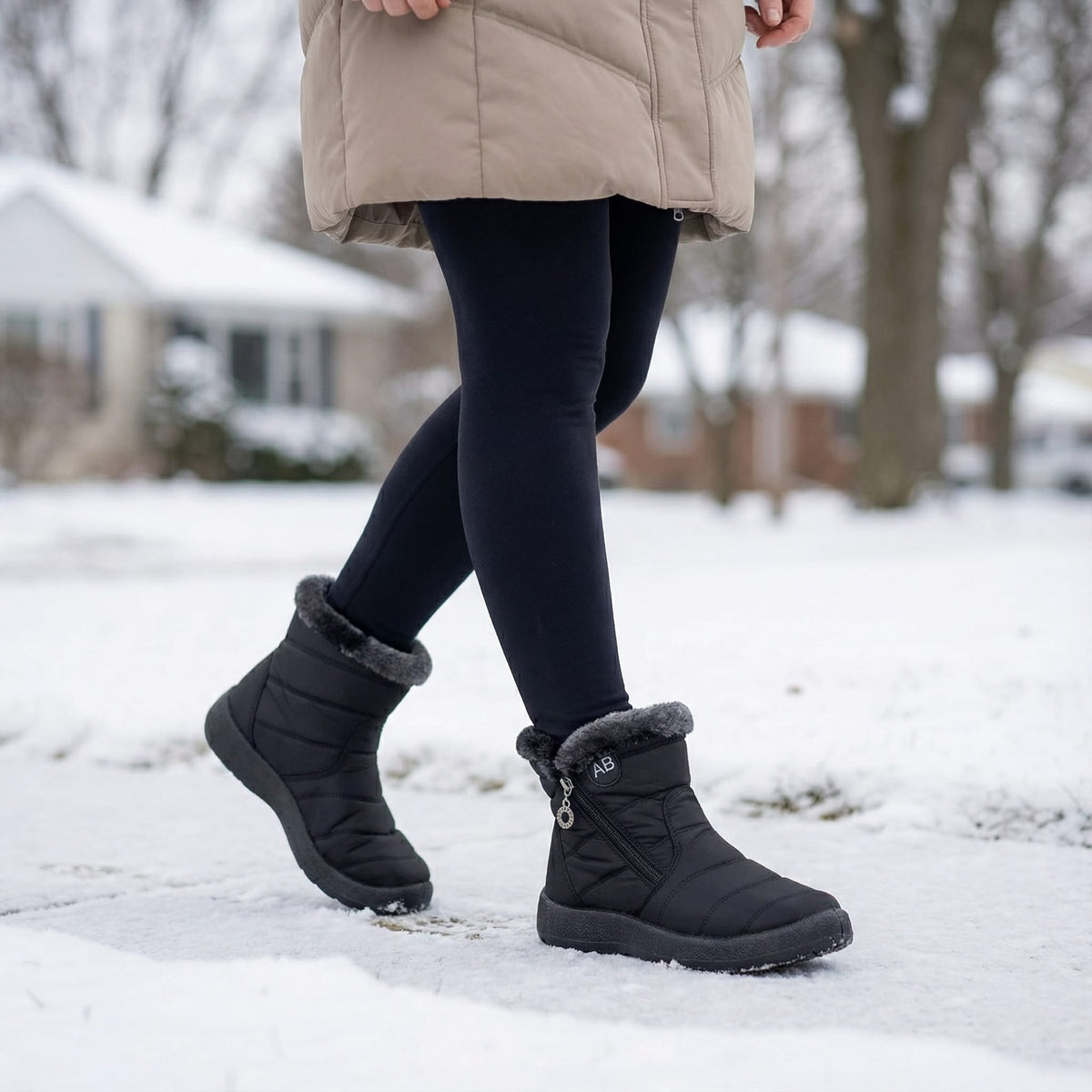 Women's Fur Lined Side Zip Winter Boots | Phoebe_2