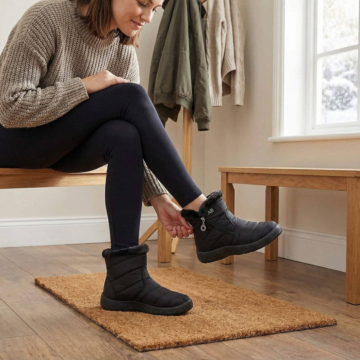 Women's Fur Lined Side Zip Winter Boots | Phoebe_3