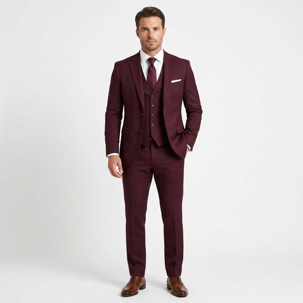 Men's Slim Fit Three Piece Suit | Oliver_4