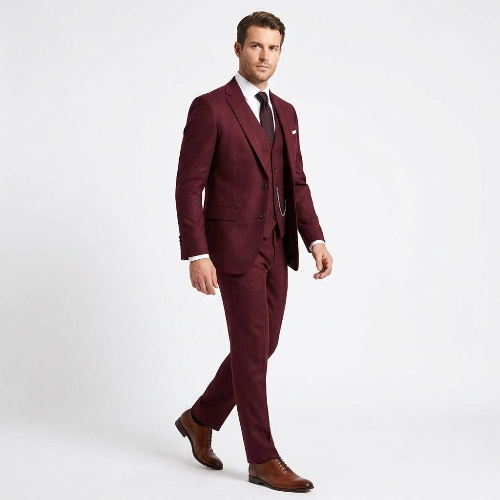 Men's Slim Fit Three Piece Suit | Oliver_5
